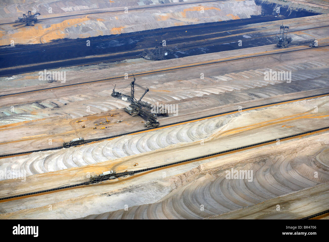 Carbone marrone miniere di superficie, in Germania, in Renania settentrionale-Vestfalia, Hambach Foto Stock