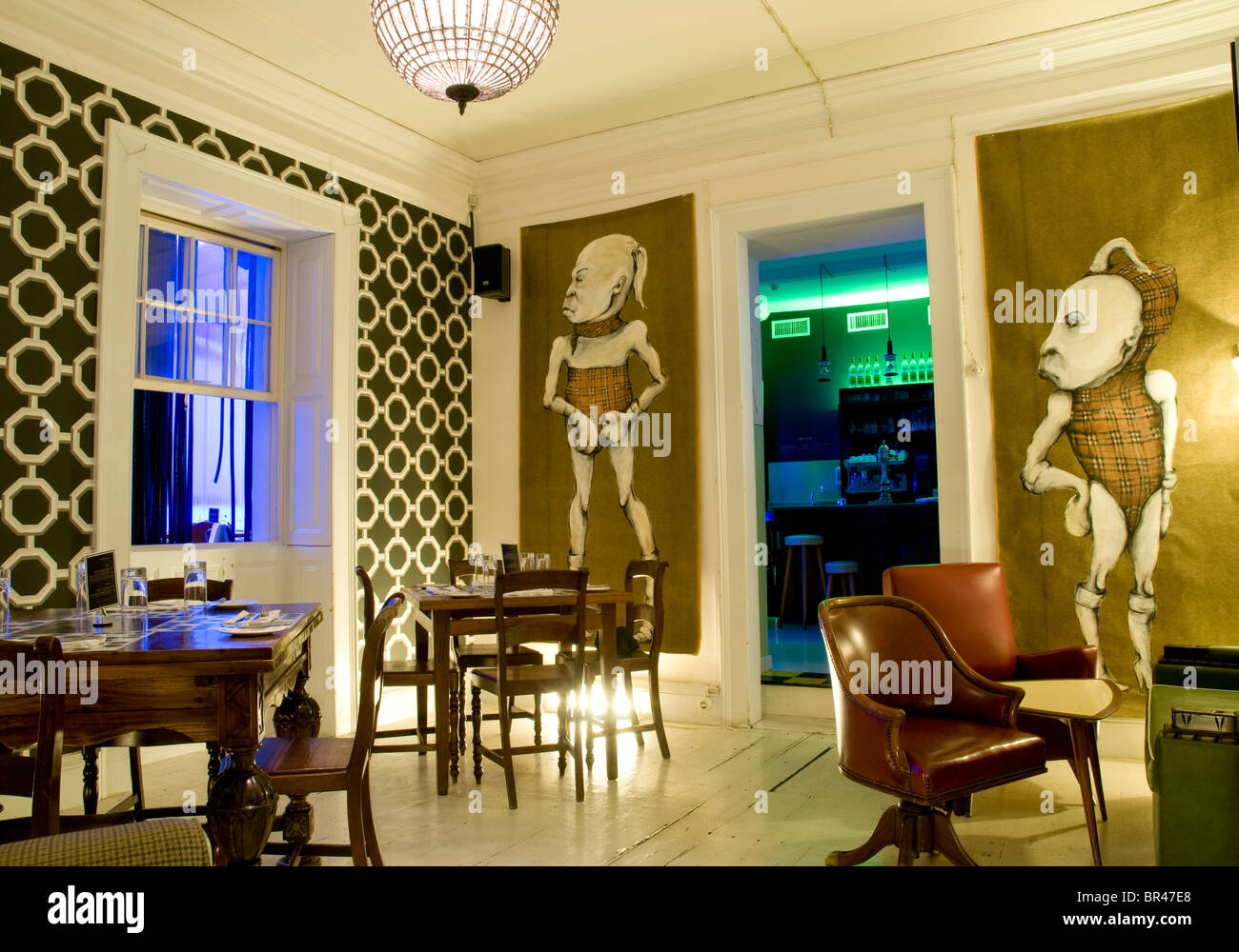 L'interno di Chega de Saudade ristorante a Funchal, sull'isola di Madera. Foto Stock