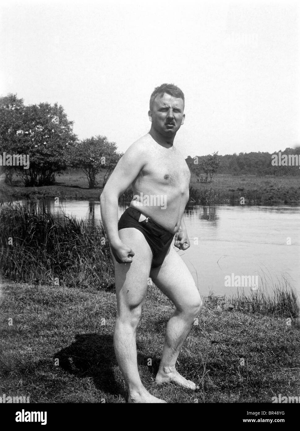 Immagine storica, uomo forte, ca. 1922 Foto Stock