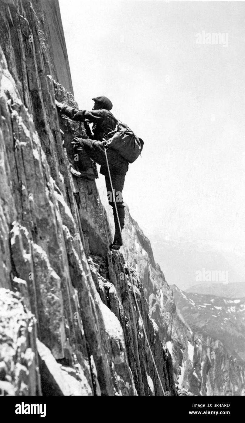 Immagine storica, alpinista, ca. 1922 Foto Stock