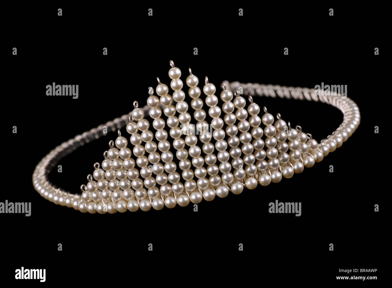 Bellissima perla artigianale tiara Foto Stock