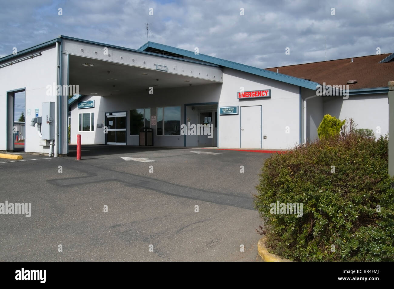Ingresso di emergenza alle forcelle Comunità Ospedale in forcelle, Washington. Foto Stock