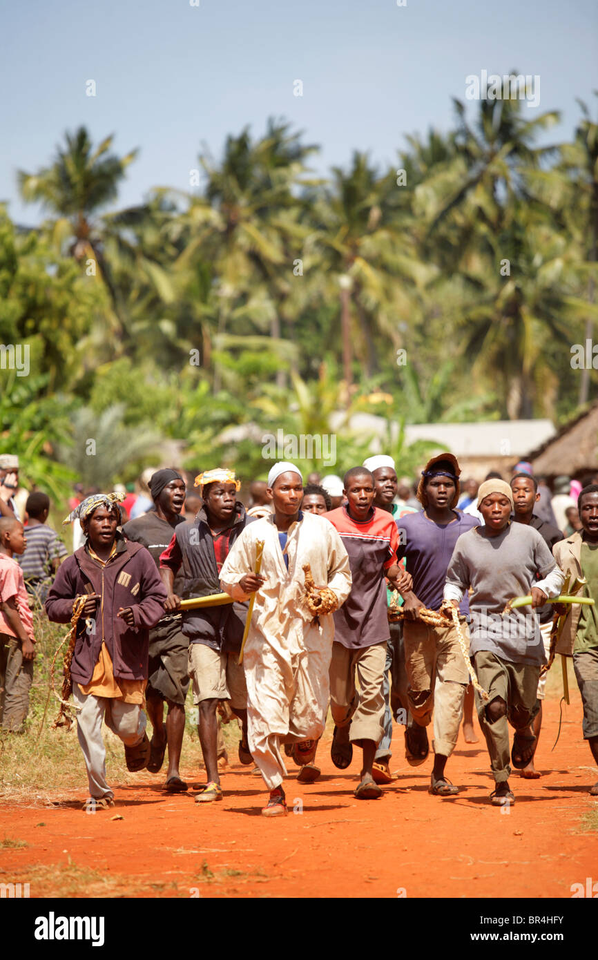 Mwaka Kogwa celebrazione in Makunduchi, Zanzibar, Tanzania Foto Stock