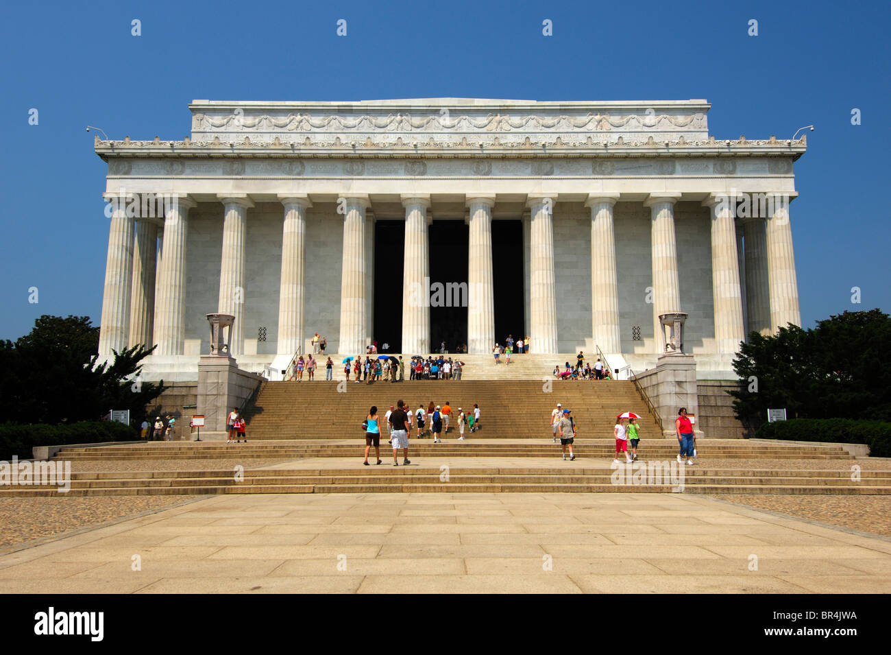 Lincoln Memorial nella forma di un greco tempio dorico, Washington D.C., USA, Foto Stock