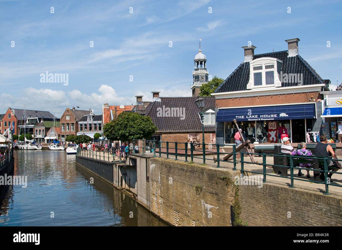 Lemmer Friesland Port Harbour Town City Paesi Bassi Foto Stock