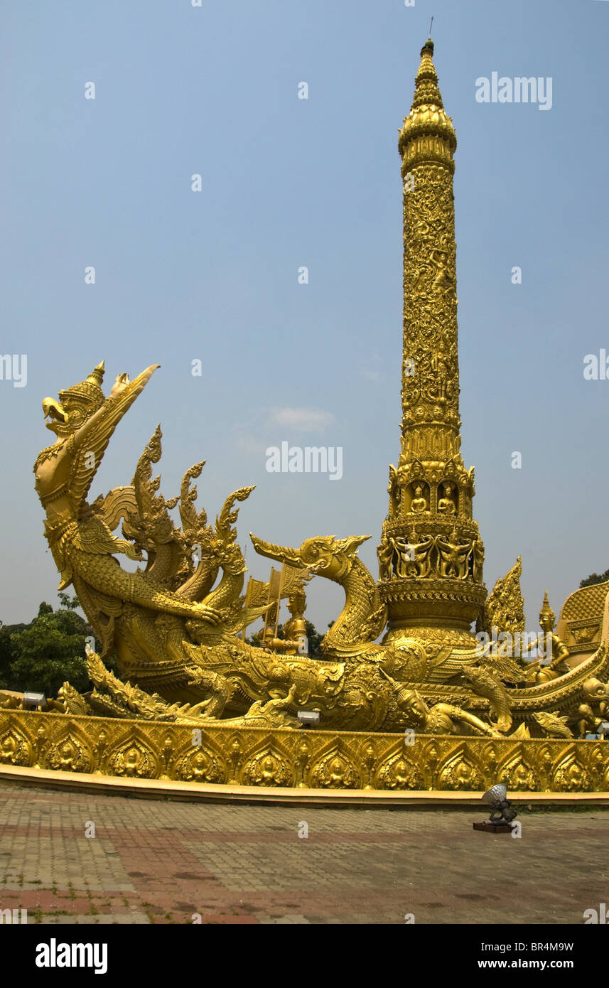 Scultura di cera Thien Pansa Ubon, Ubon Ratchathani, Thailandia Foto Stock