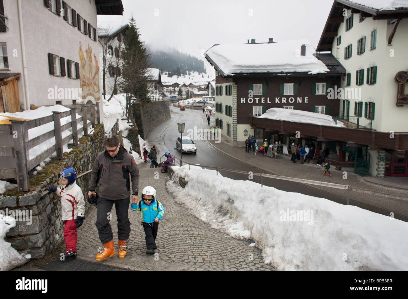 Lech Austria paradiso dello sci. Foto Stock