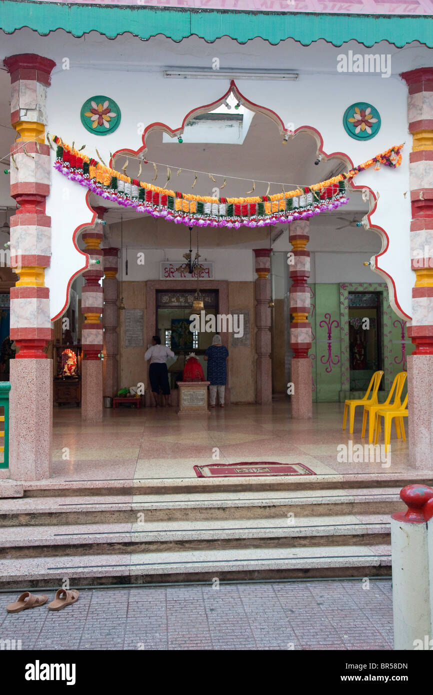 Stone Town, Zanzibar, Tanzania. Shree Shiv Shakti Mandir Hindu Temple, stabilito 1958. Foto Stock