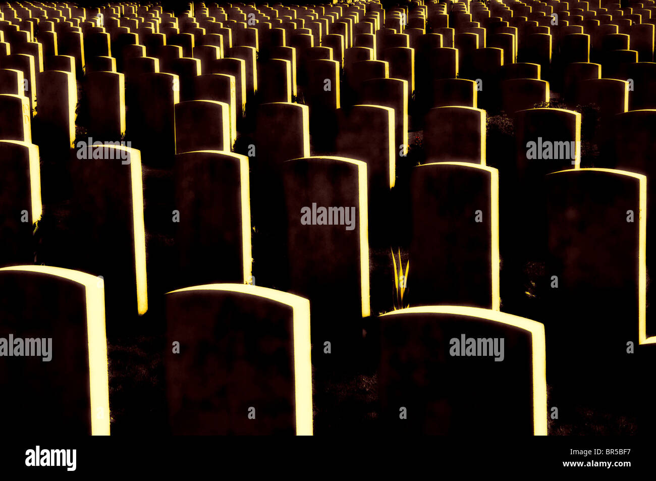 Cimitero militare, vicino Delville legno, valle della Somme, Francia. Foto Stock