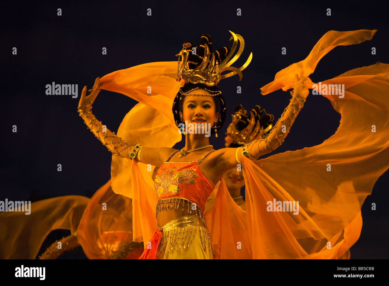 Codolo Dyansty danza e performance musicali, Xian, Provincia di Shaanxi, Cina Foto Stock
