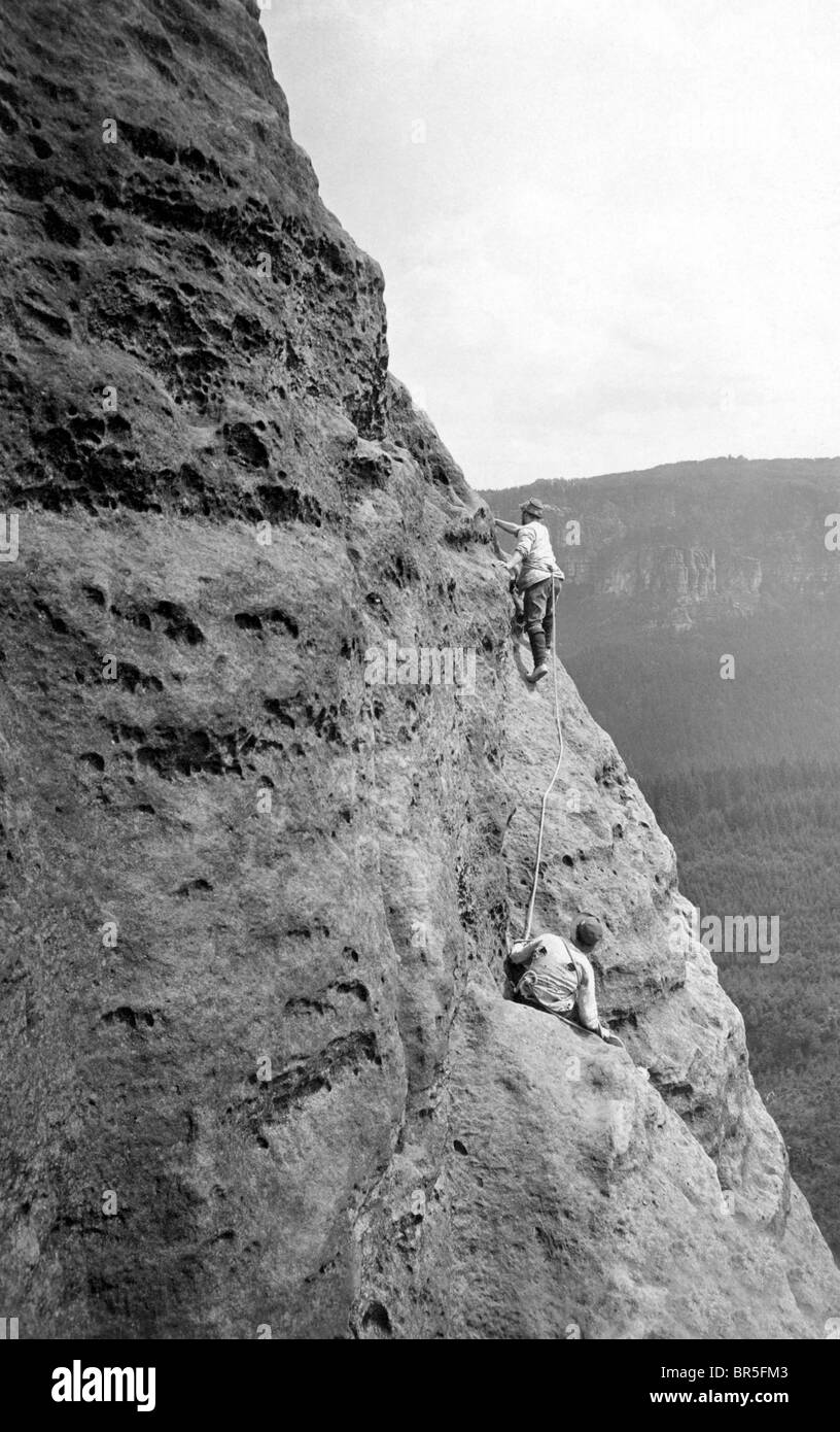 Fotografia storica, alpinista, intorno al 1930 Foto Stock