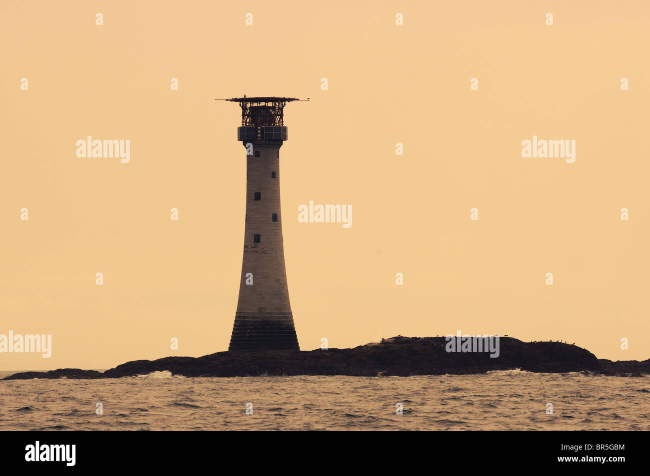 I Laghetti Faro (la più remota faro in Inghilterra e Galles), Pembrokeshire, Galles Foto Stock