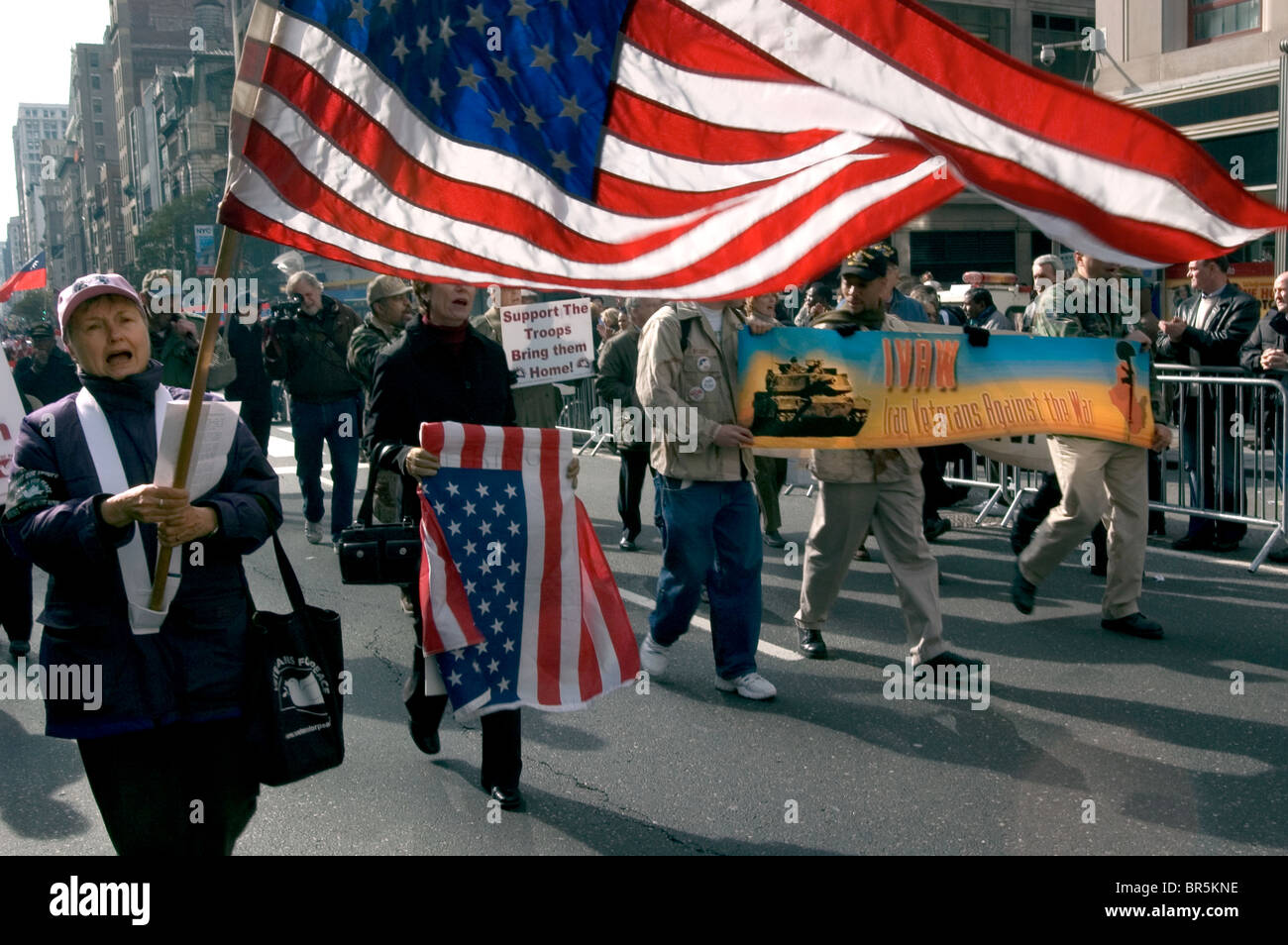 Veterani del giorno di protesta contro la guerra in Iraq Foto Stock