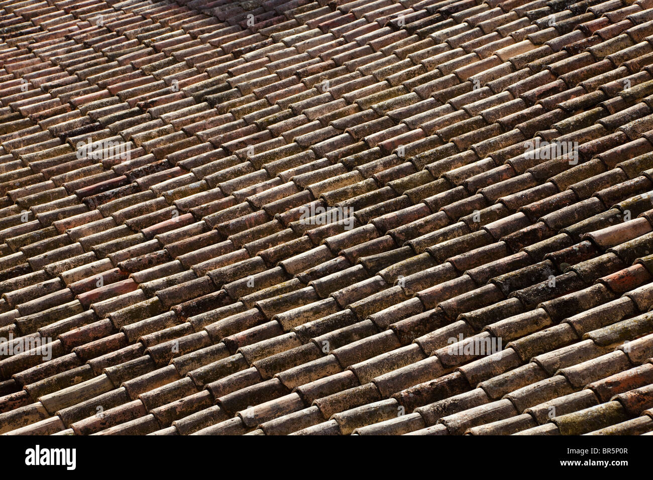 Tegole di terracotta, Sirmione sul Lago di Garda, Italia Foto Stock