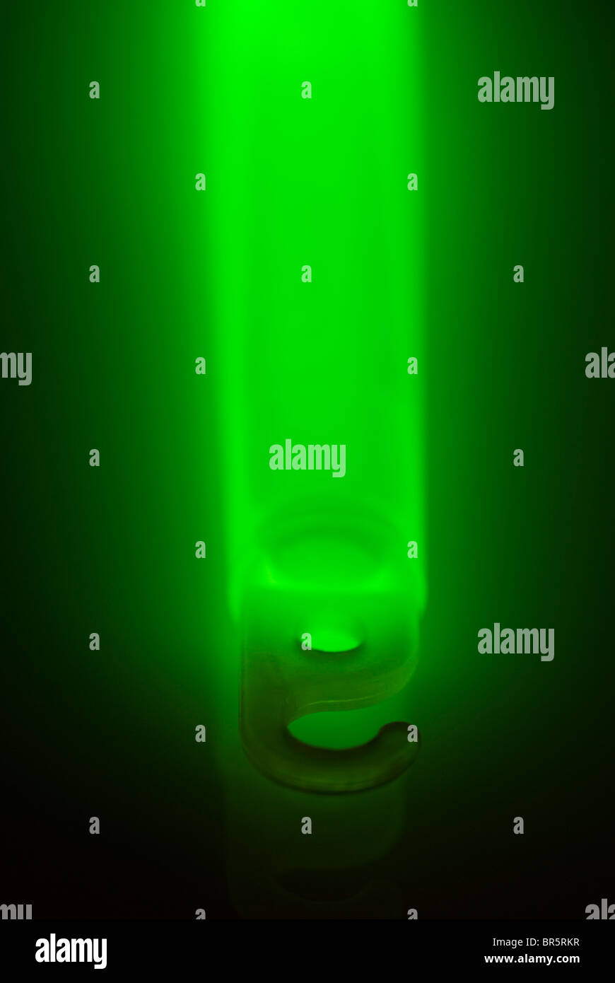 Luce verde stick Foto Stock