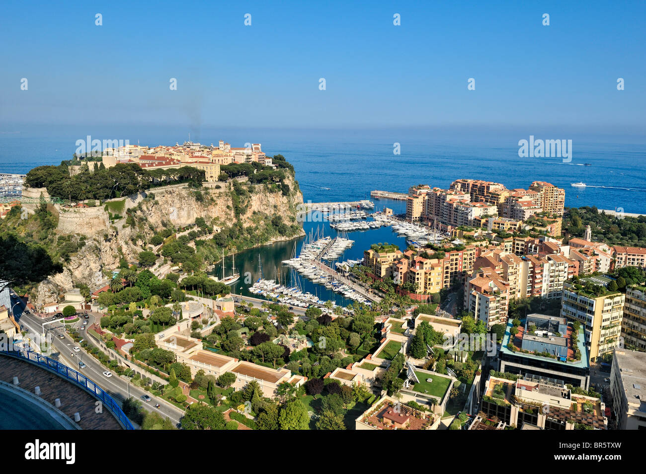 Porto di Fontvieille, Monaco, Francia. Foto Stock