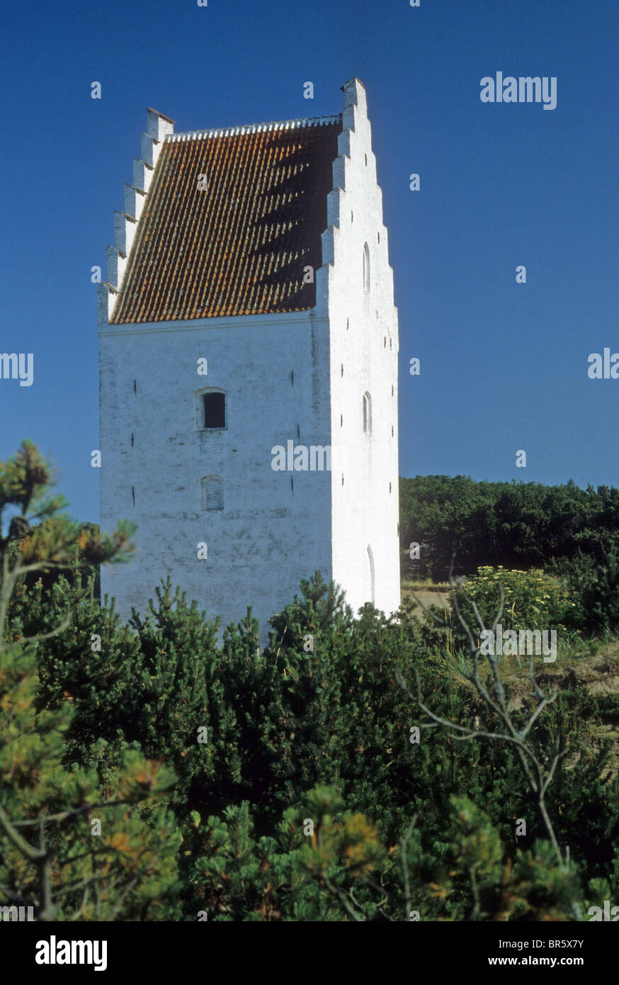 Danimarca chiesa dune di sabbia sepolta nello Jutland barriera di Skagen Capo Nord Foto Stock