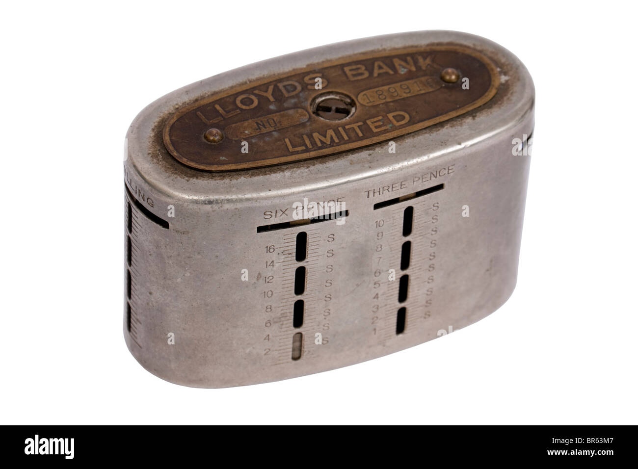Vintage anni cinquanta Lloyds Bank home safe / scatola di denaro Foto Stock