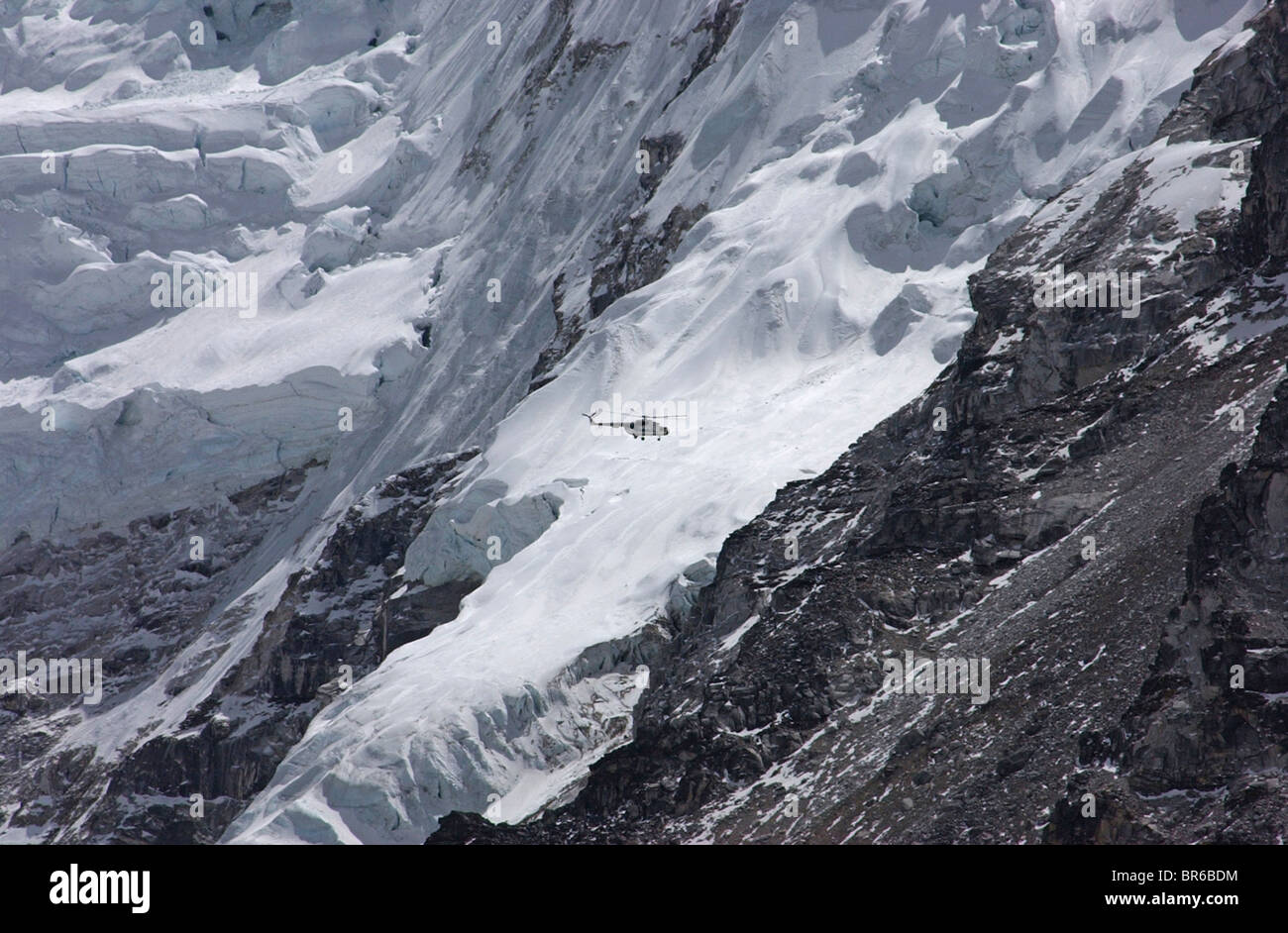 Salvataggio in elicottero arrampicatori da Everest Foto Stock