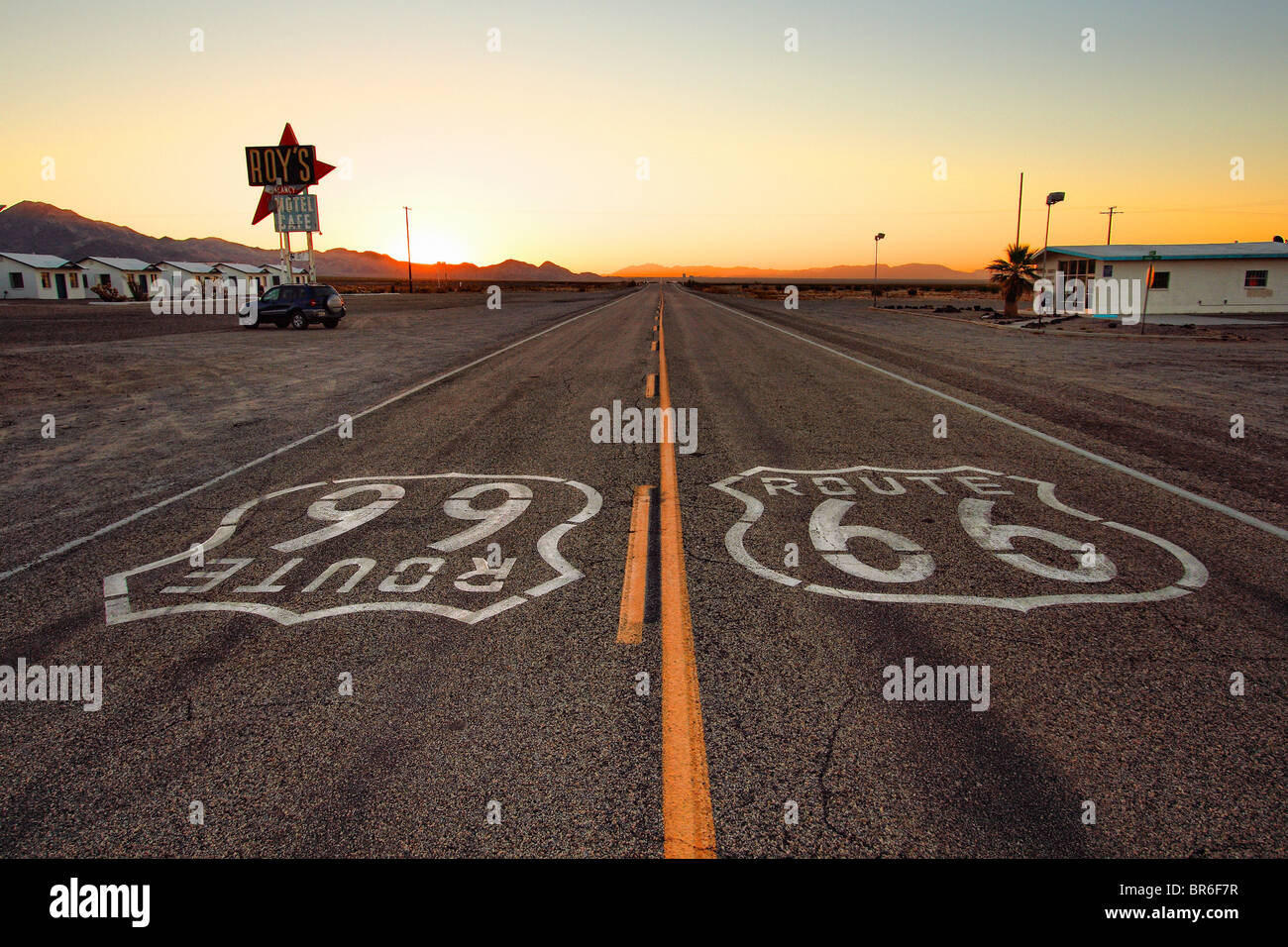 Vecchi Route 66, CALIFORNIA, STATI UNITI D'AMERICA Foto Stock