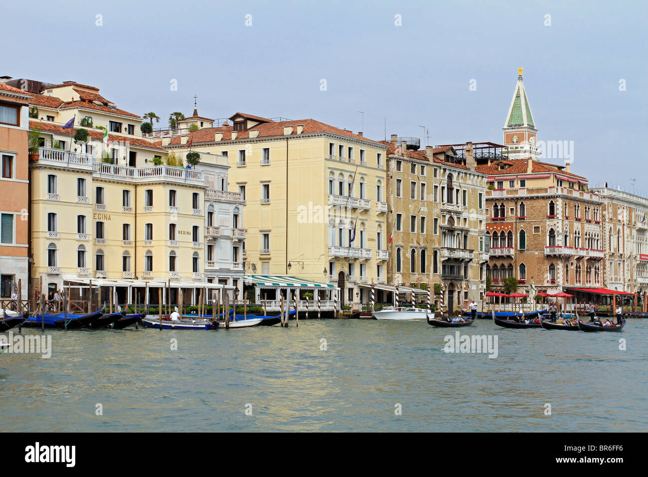 Canale Grande, sul Canal Grande a Venezia, Italia Foto Stock