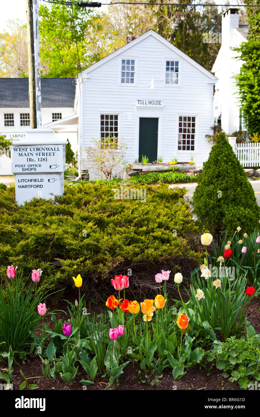 West Cornwall Town Center Foto Stock