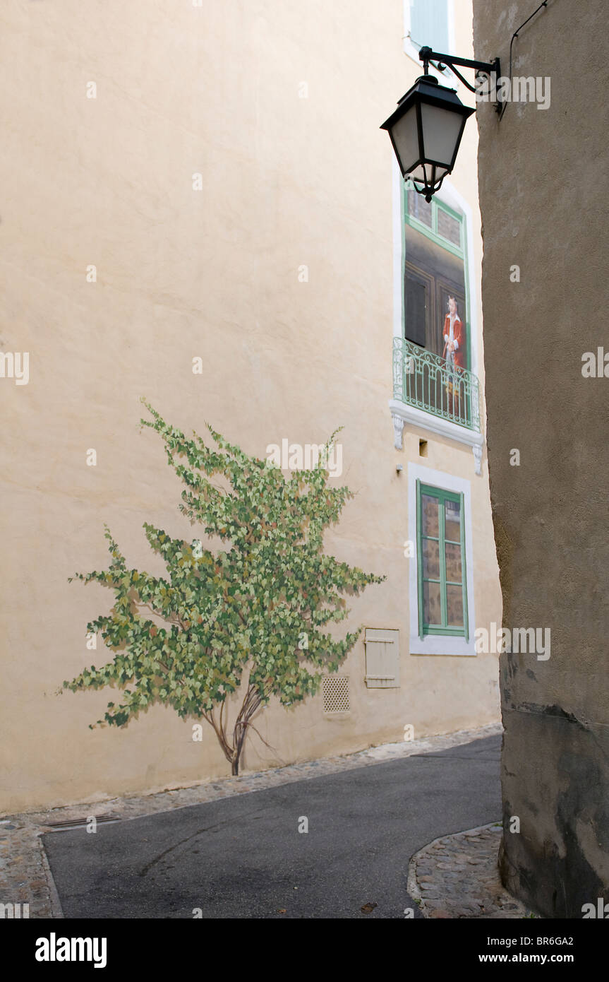 Una parete dipinta Foto Stock