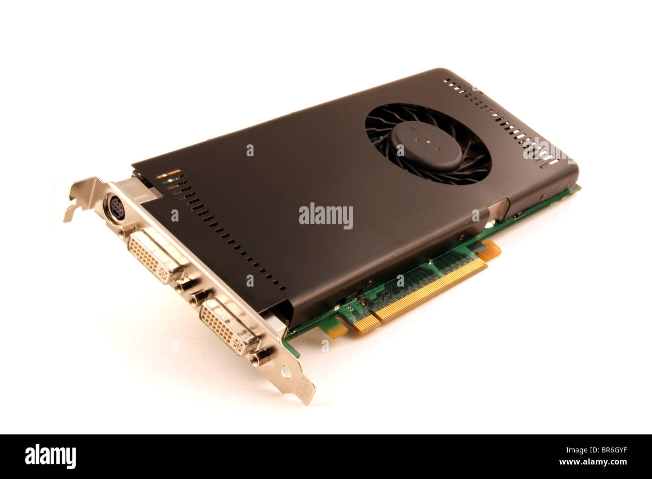 Scheda grafica su sfondo bianco Foto Stock