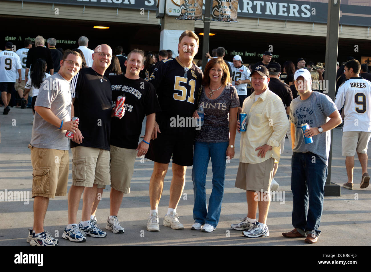 NFL fan alla prima partita della stagione tra i New Orleans Saints e Minnesota Vikings presso la Louisiana Superdome, STATI UNITI D'AMERICA. Foto Stock