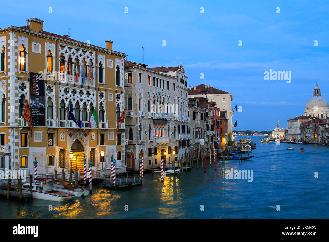 Palazzo Cavalli Franchetti e Bárbaro-Curtis sul Canale Grande, sul Canal Grande a Venezia, Italia Foto Stock