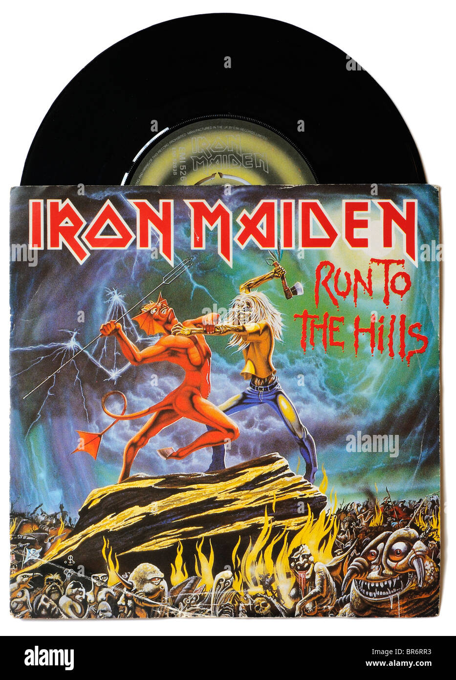 Iron Maiden Run to the Hills singolo Foto Stock
