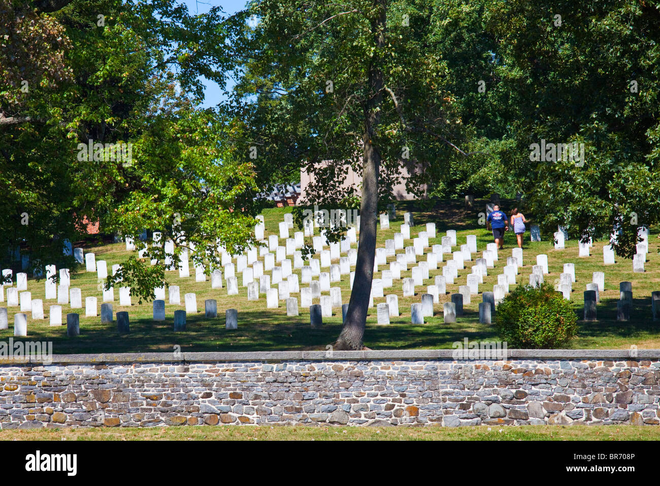 Il Cimitero nazionale, guerra civile, campo di battaglia di Gettysburg, PA Foto Stock