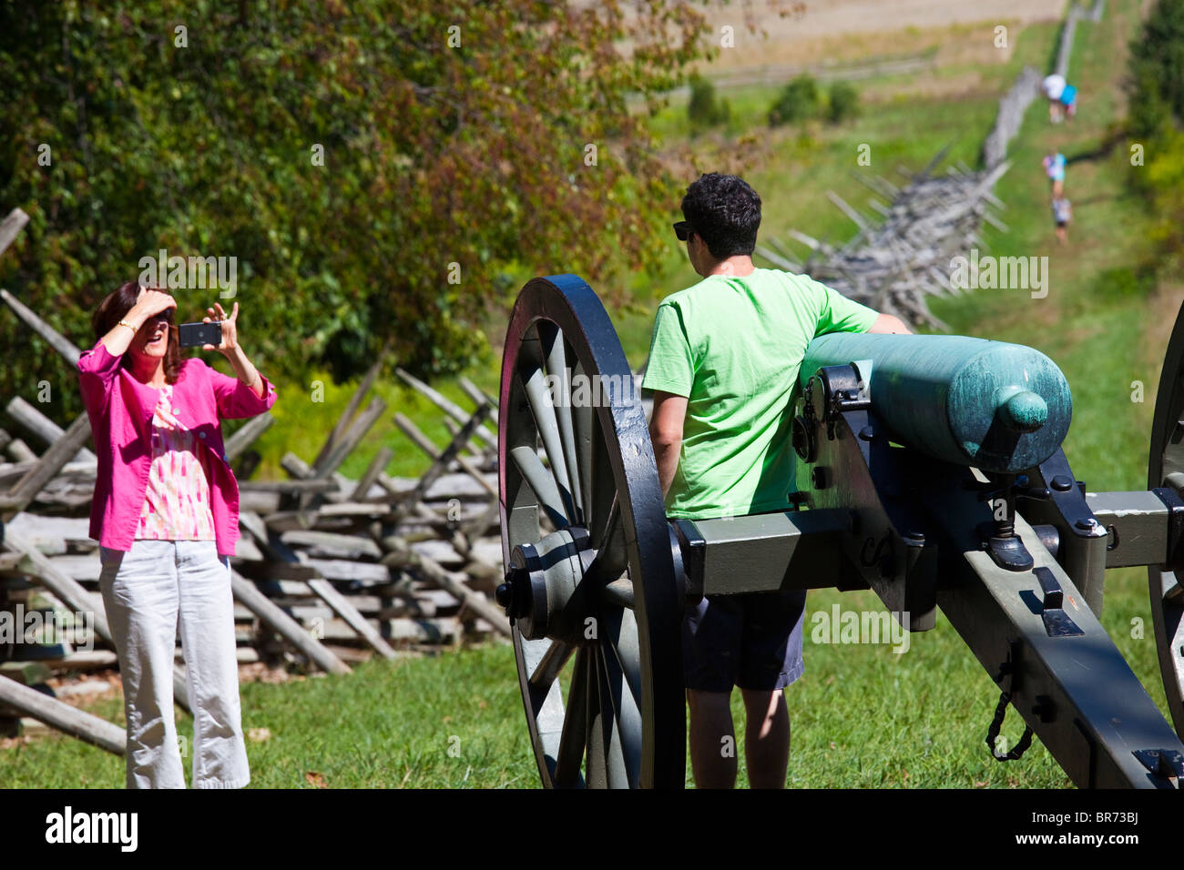 La guerra civile, campo di battaglia di Gettysburg, PA Foto Stock