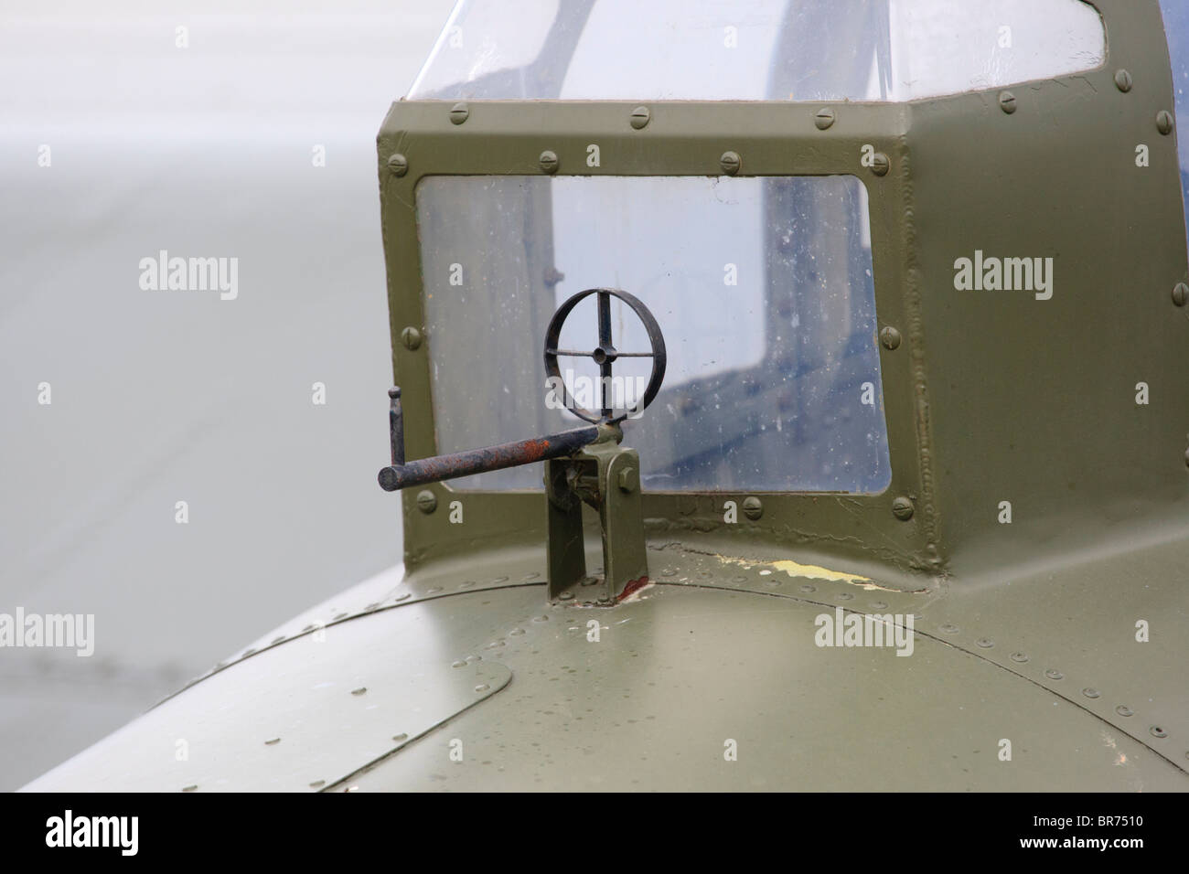Pistola posteriore vista di B 17 Flying Fortress Sally B a Duxford Air Museum Foto Stock