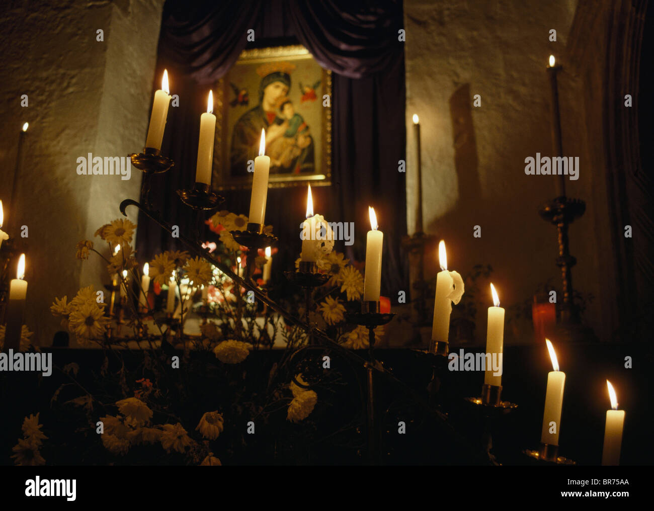 La Religione, Chiesa di candele, Foto Stock