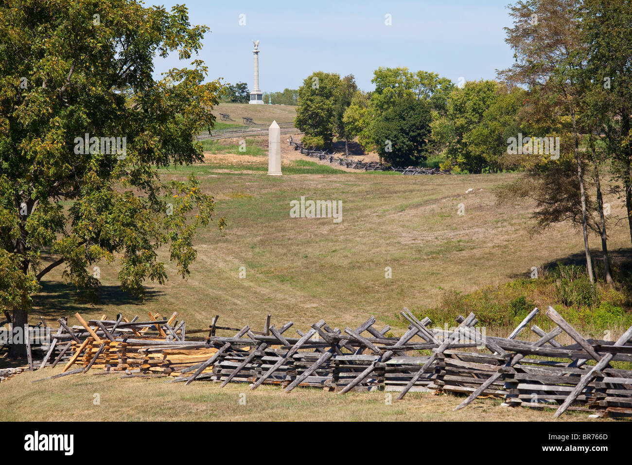 Il Sunken Road (sanguinosa Lane), Antietam campi di battaglia della Guerra Civile, Virginia, Stati Uniti d'America Foto Stock