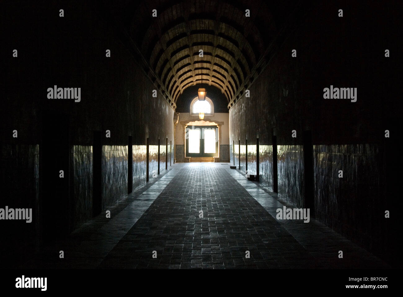 Il Convento de Cristo convento di Tomar, Portogallo. UNESCO - Sito Patrimonio dell'umanità. Monk's dormitorio Foto Stock