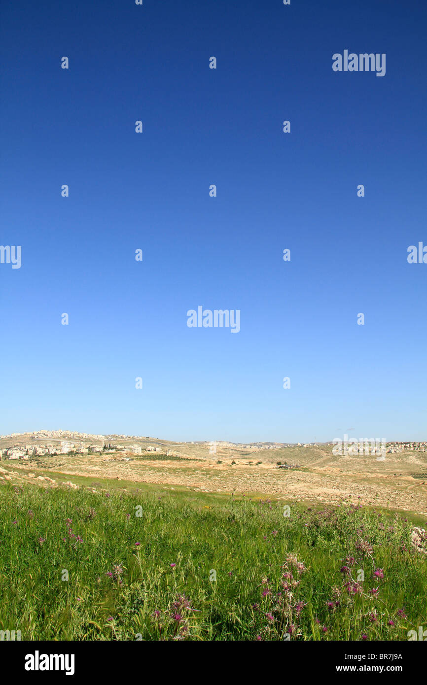 Una vista verso il sito di Rama biblica Foto Stock