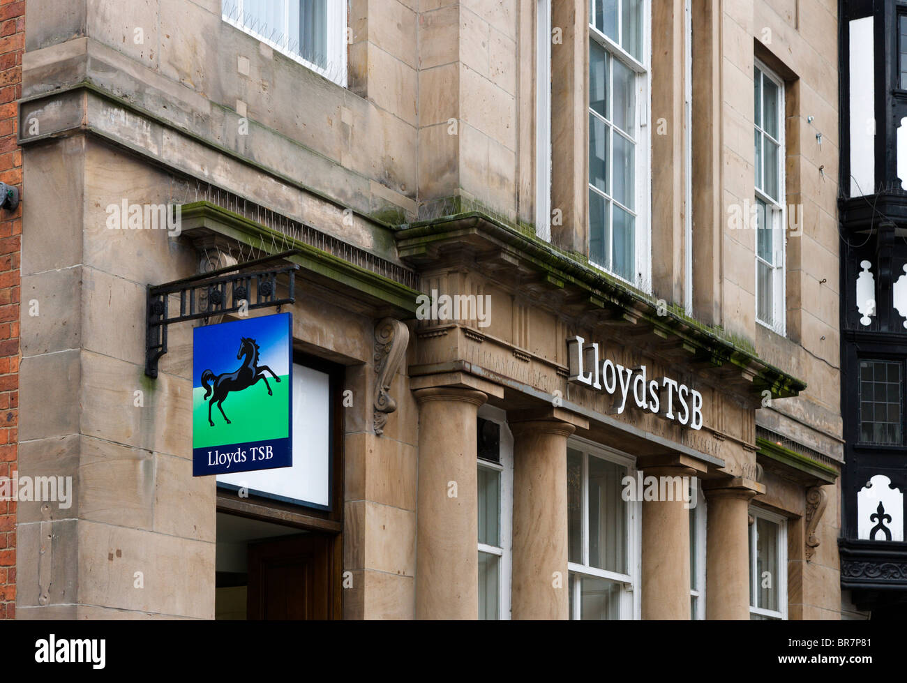 Lloyds TSB Bank in Chester Town Center, Cheshire, Inghilterra, Regno Unito Foto Stock