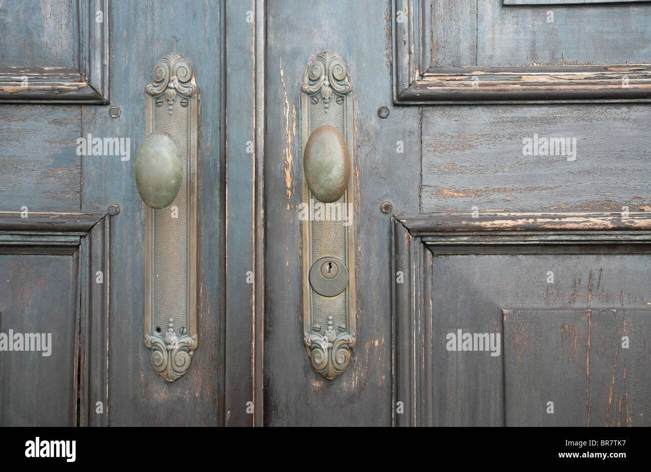 Vecchie porte a Casco Antiguo di Panama City. Foto Stock
