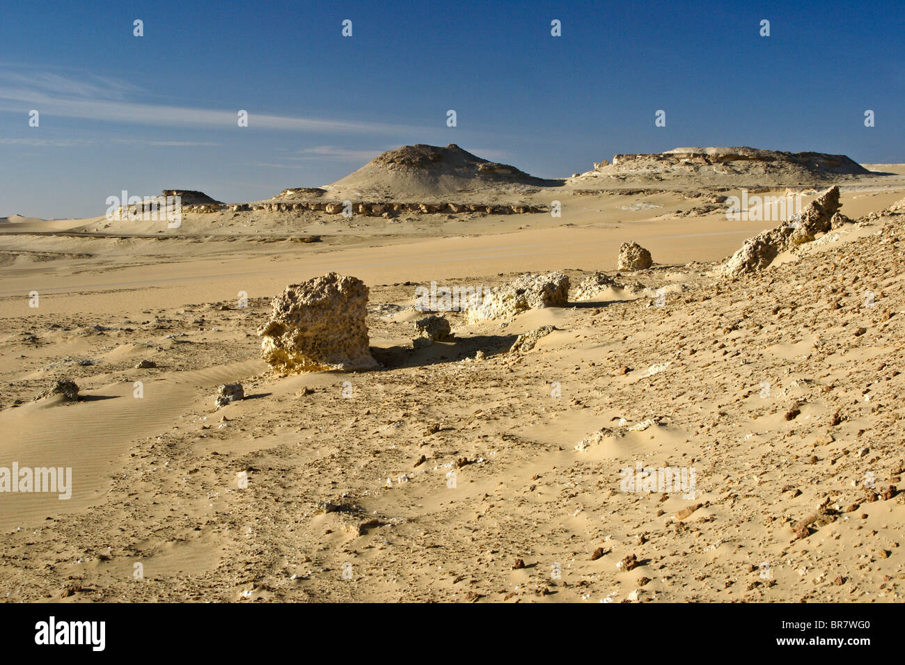 La geologia del grande mare di sabbia, Oasi di Siwa, Egitto Foto Stock