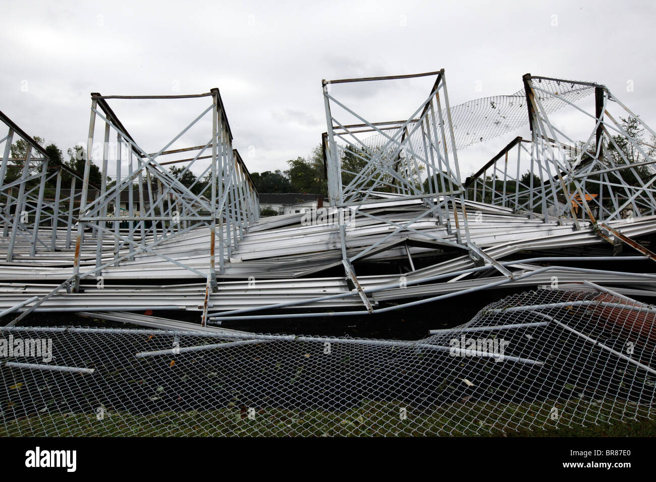 Un tornado ripped attraverso le pianure, Ohio giovedì 7 settembre 16, 2010. Foto Stock