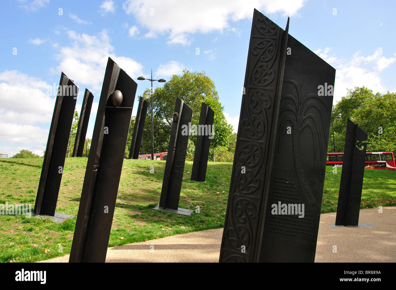 La Nuova Zelanda War Memorial, Hyde Park Corner, City of Westminster, Greater London, England, Regno Unito Foto Stock