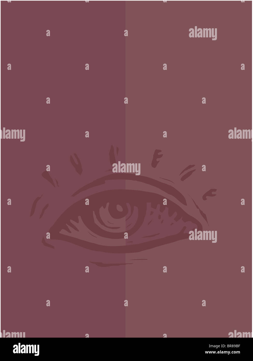 Illustrazione di un occhio Foto Stock