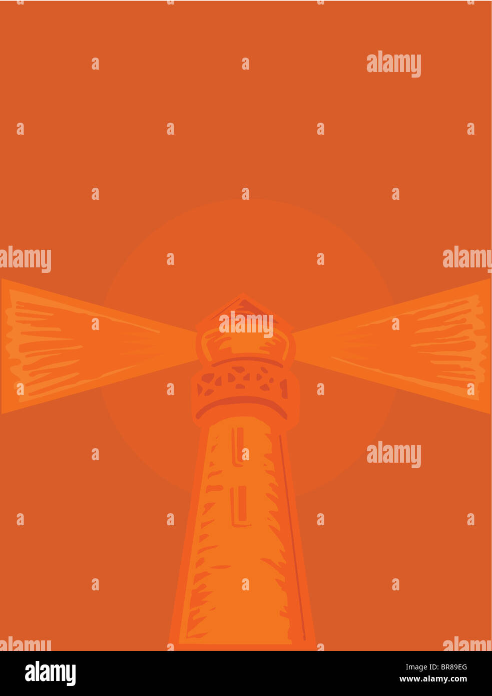 Illustrazione di un faro Foto Stock