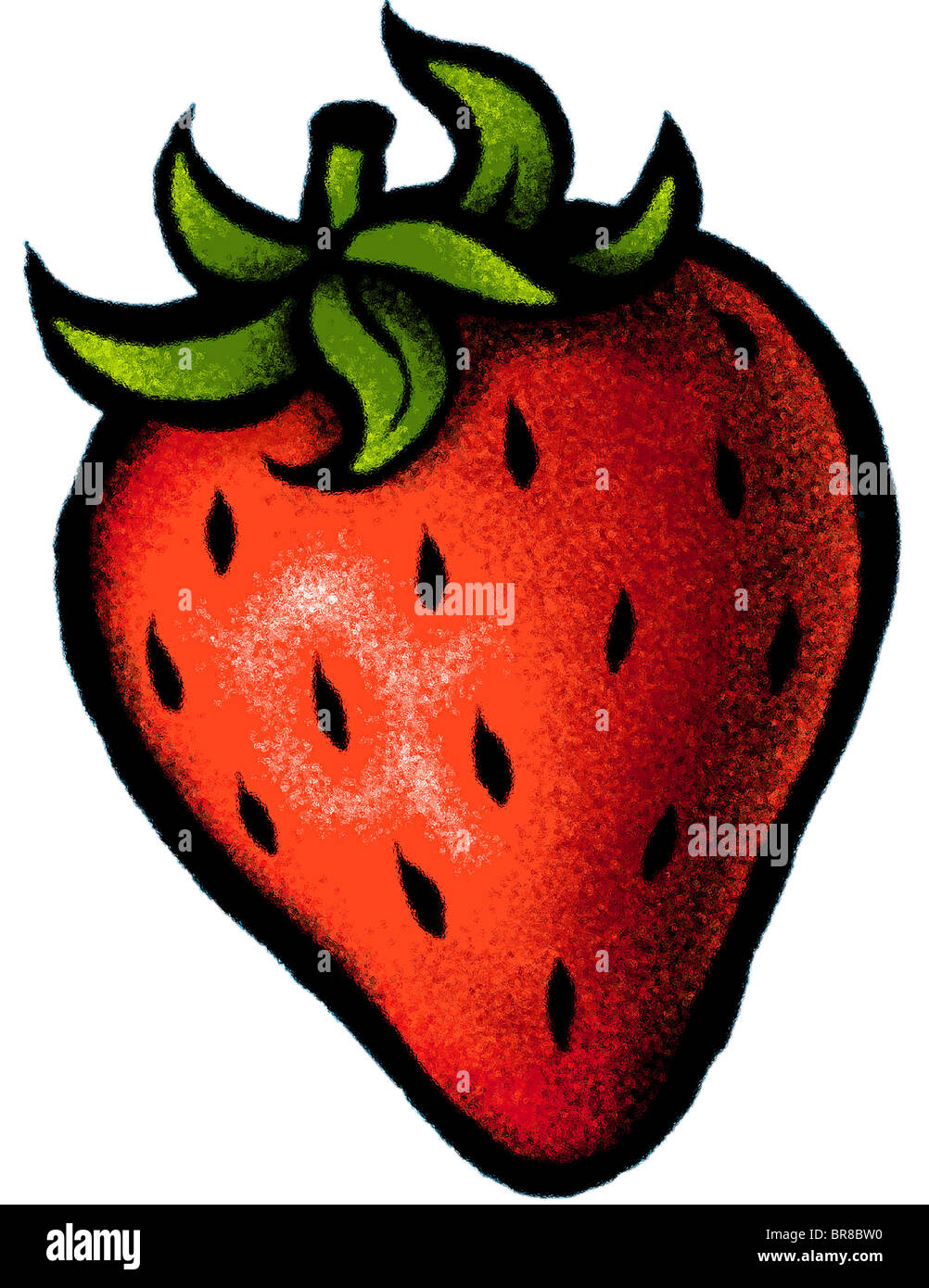 Una illustrazione di una fragola Foto Stock