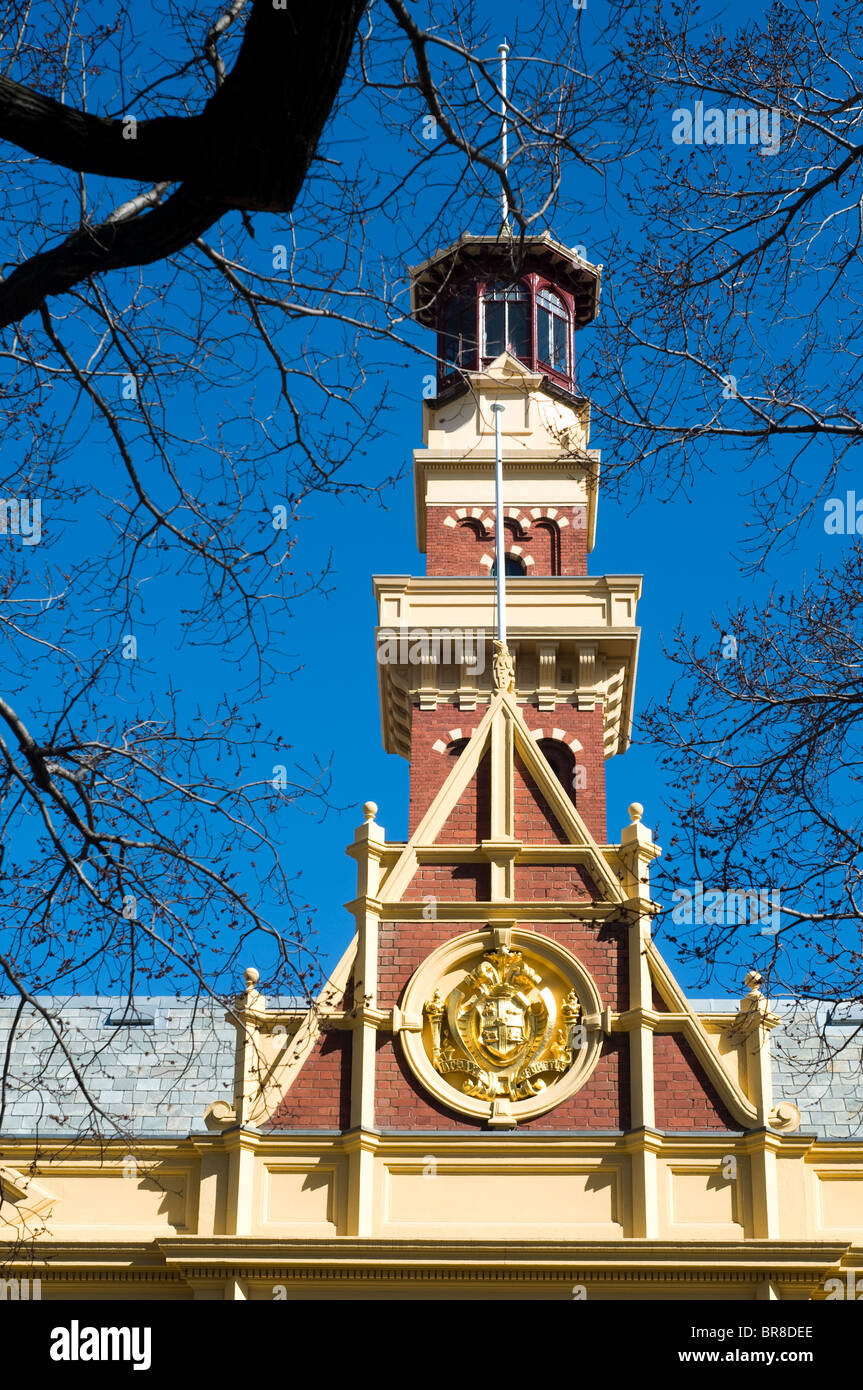 Vecchia Collina orientale la stazione dei vigili del fuoco, ora i servizi antincendio Museum, il Victoria Parade East Melbourne, Australia Foto Stock