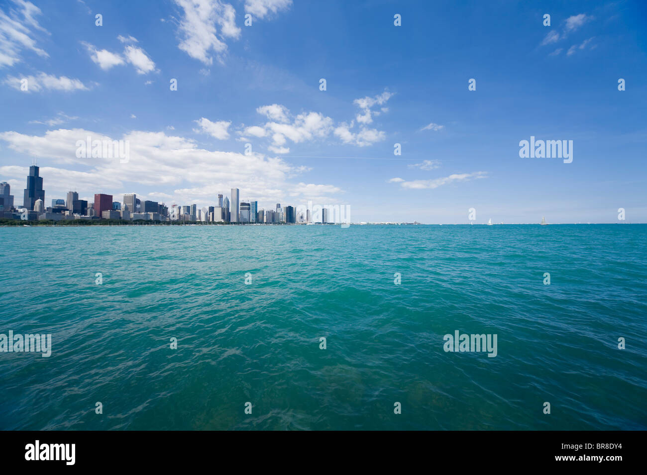 Sullo skyline di Chicago Foto Stock