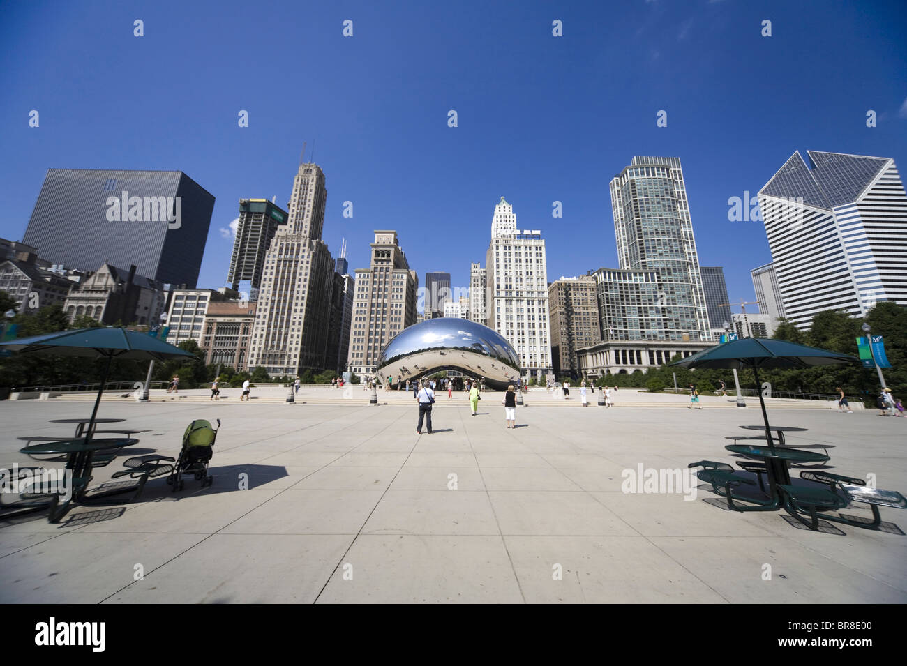Il fagiolo, il Cloud Gate scultura in Millennium Park Foto Stock