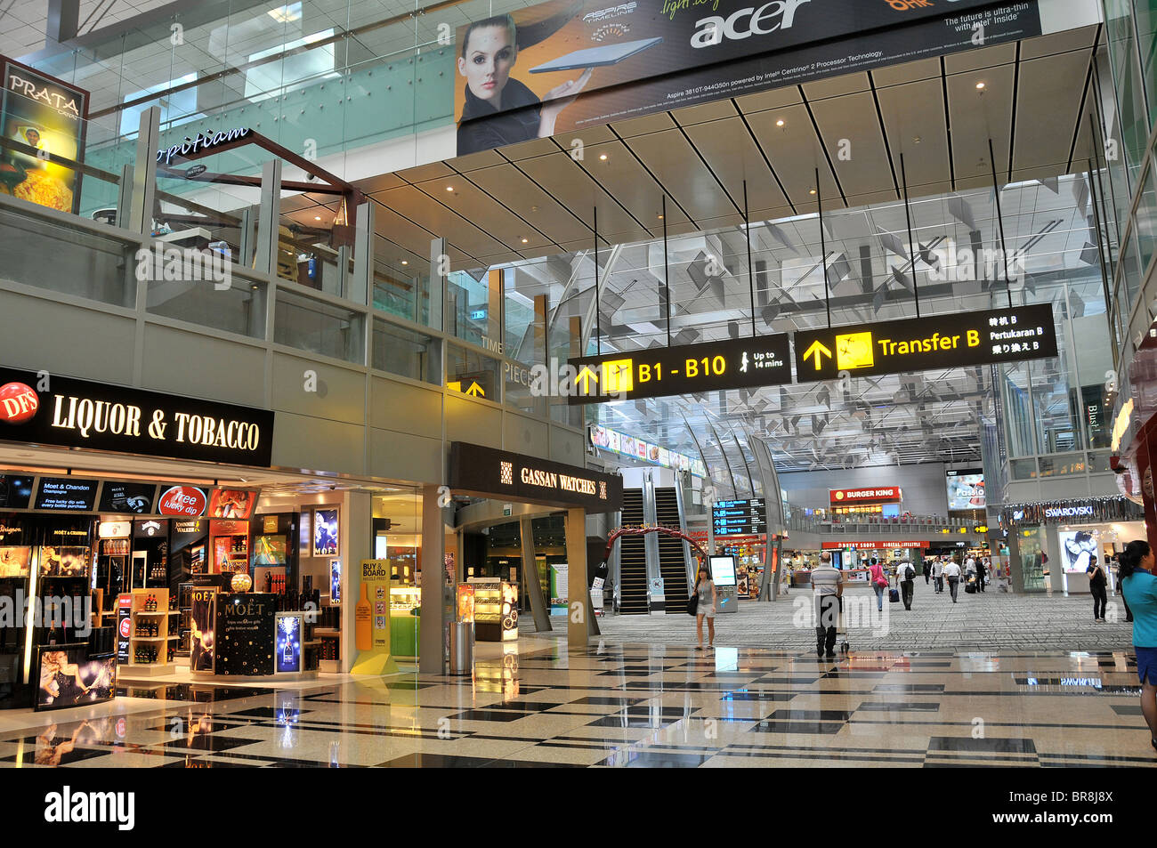 Il terminale 3 dell'aeroporto internazionale di Changi, Singapore Foto Stock
